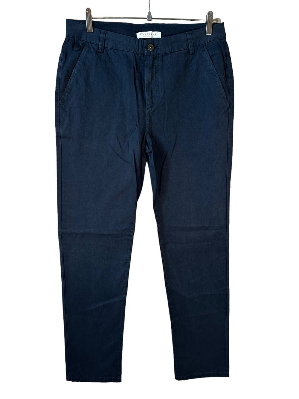 Everlane NWOT Mens Cotton Mid Rise Chino Pants Navy Blue Sz 32 Workwear Classic